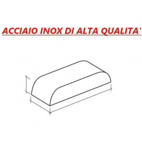 Plenum di aspirazione sopra cappa acciaio inox  – Dimensioni mm. 2200x500x400h