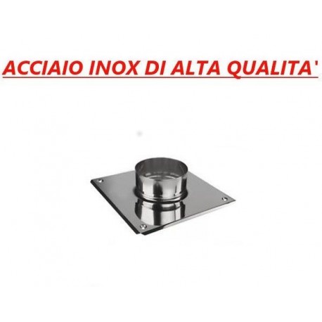 Flangia di attacco da Quadro a Tondo acciaio inox per cappa -  Dim. mm 500x500 ø 400