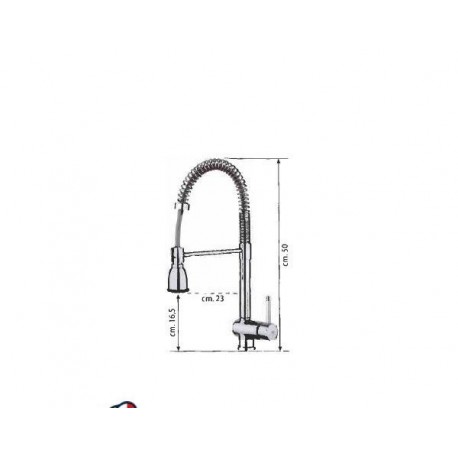 Miscelatore lavello PROFESSIONAL con doccetta tonda serie Stick