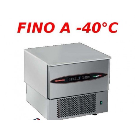 Abbattitore di temperatura in Acciaio Inox con controllo digitale con sensori Touch, per 3 teglie GN1/1 o 600x400 mm senza
