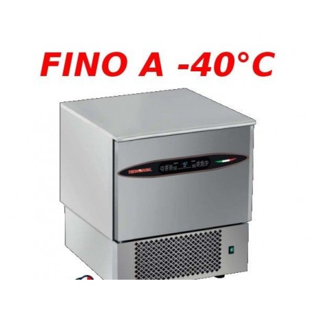 Abbattitore di temperatura in Acciaio Inox con controllo digitale con sensori Touch, per 5 teglie GN1/1 o 600x400 mm senza