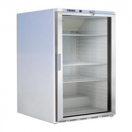 Armadio Frigo refrigerato 200 Lt. lamiera verniciata bianca, porta vetro. T. +2°/+8°C