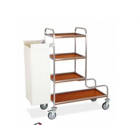 Carrello portabiancheria con piani in nobilitato Metalcarrelli