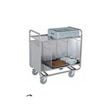 Carrello per trasporto piatti vassoi bicchieri metalcarrelli