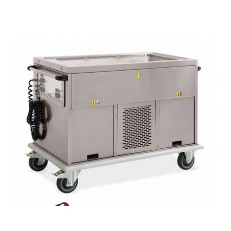 Carrello termico armadiato a vasca unica refrigerato metalcarrelli