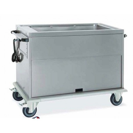 Carrello termico armadiato a vasca unica neutro metalcarrelli