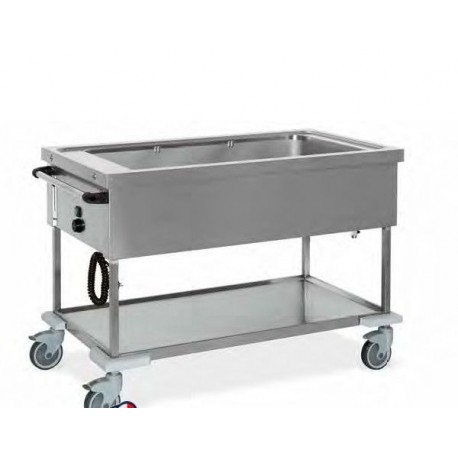 Carrello termico a giorno a temperature differenziate metalcarrelli