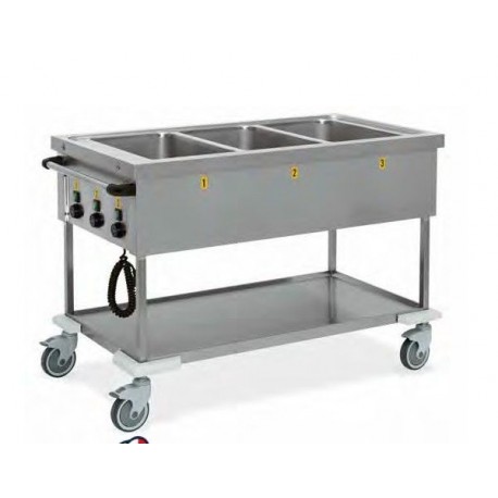 Carrello termico a giorno a temperature differenziate metalcarrelli