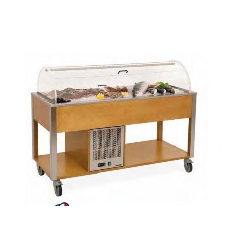 Carrello espositivo mobile vetrina refrigerante metalcarrelli