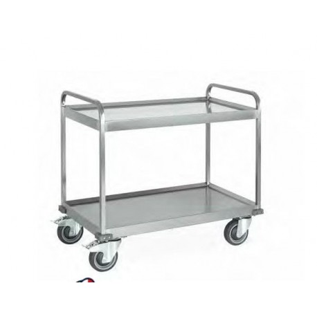 Carrello di servizio in acciaio inox aisi 304 trasporto pesante metalcarrelli