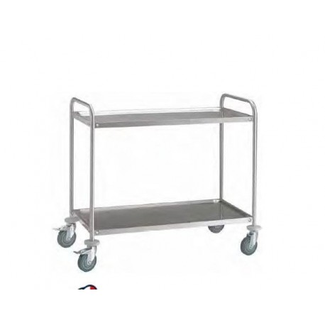 Carrello di servizio in acciaio inox a piani stampati metalcarrelli