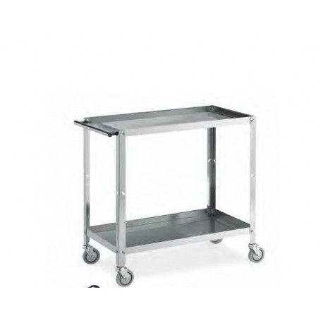 Carrello di servizio in acciaio in acciaio inox metalcarrelli