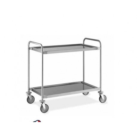 Carrello di servizio in acciaio in acciaio inox metalcarrelli