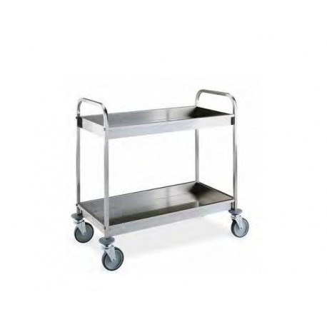 Carrello di servizio in acciaio in acciaio inox metalcarrelli