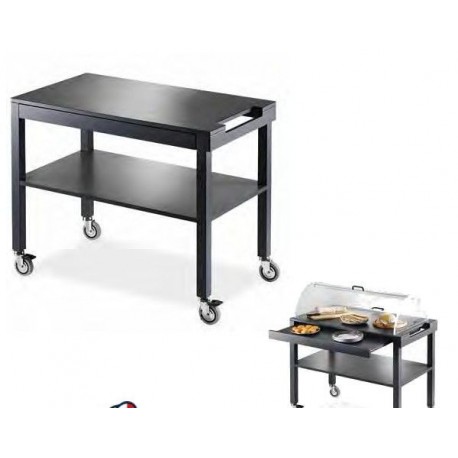 Carrello di servizio gambe in legno massello ripiani in mdf metalcarrelli