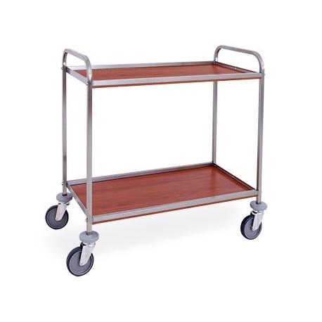 CARRELLO DI SERVIZIO IN LEGNO- ACCIAIO 2/3/4 PIANI