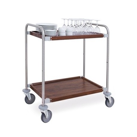 CARRELLO DI SERVIZIO LAMIERA SIMIL LEGNO- ACCIAIO 2/3/4 PIANI