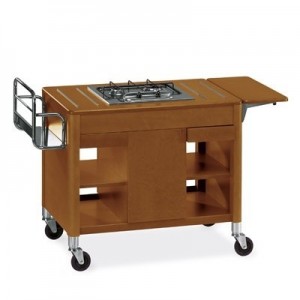 CARRELLO FLAMBE  IN LEGNO...