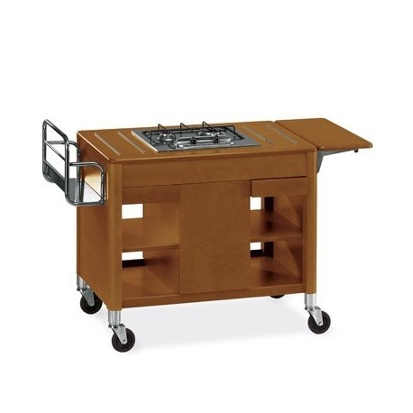 CARRELLO FLAMBE  IN LEGNO MASSELLO