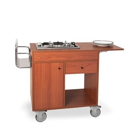 CARRELLO FLAMBE  IN LEGNO