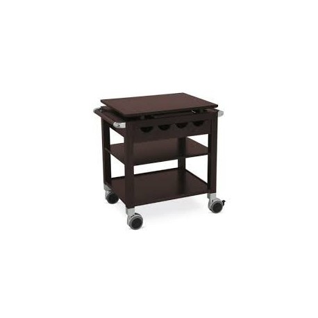 CARRELLO DI SERVIZIO IN LEGNO-PORTA POSATE DUE O TRE PIANI