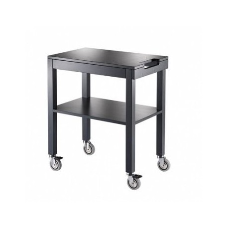 CARRELLO A DUE PIANI GAMBE IN LEGNO MASSELLO - N. 2 PIANI