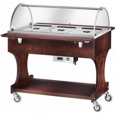 Carrello Termico BAGNOMARIA - Capacità 3 GN 1/1 - colore WENGE