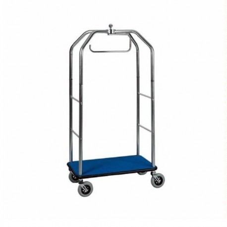 Carrello portavalige con appendi abiti inox