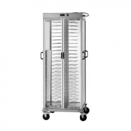 Carrello portapiatti armadiato riscaldato - Capacità 88 piatti Ø 18/23