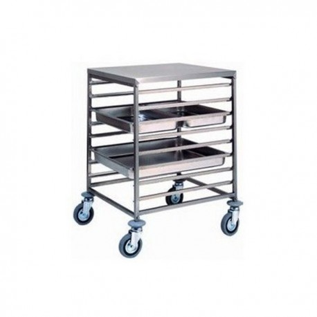 Carrello portateglie - portabacinelle. Capacità 8 GN 2/1