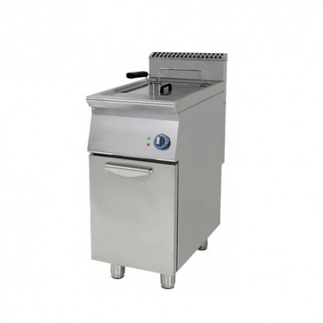 Friggitrice a Gas, una vasca 18 Lt. Vano neutro con porta. 40x70x90H.