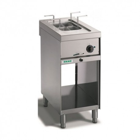 Cuocipasta elettrico, Lt. 13. Montato su base armadiata aperta. 40x70x90H.