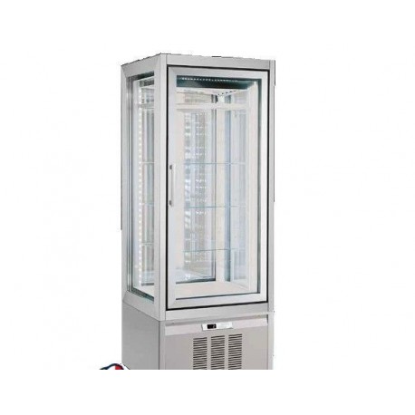 Vetrina espositiva negativa 4 lati vetrati -2/+4°C dimensioni 700 x 650 x 1900 mm
