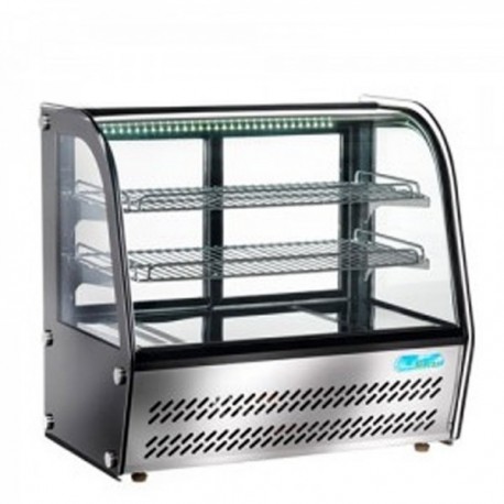 Espositore Vetrina refrigerata da banco vetro curvo Lt.100 - Luce interna a led