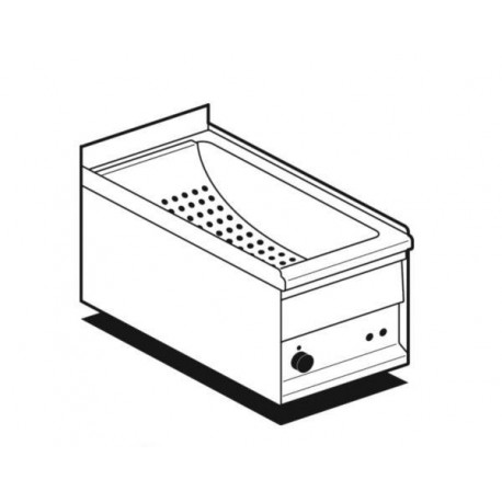 CONTENITORE CALDO MONOFASE VASCA GN 1/2 15H CON FALSOFONDO FORATO dim.cm 30x50x29h