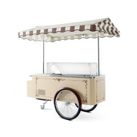 Carrettino dei gelati a refrigerazione ventilata cap. 6+6 (sovrapponibili)  vaschette da 5 Lt temp -14°/-16°C