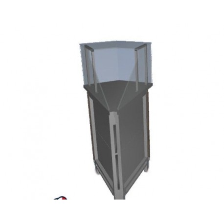 Banco bar milleusi acciaio inox neutro con vetri alti - bassi angolo 45°