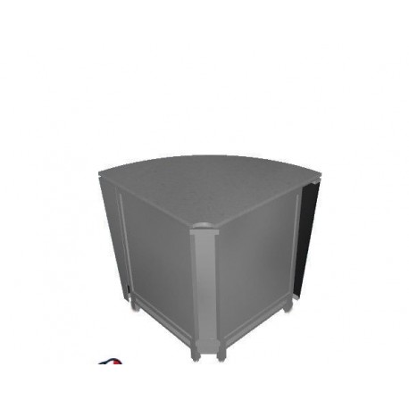 Banco bar neutro acciaio inox angolo basso esterno 90°