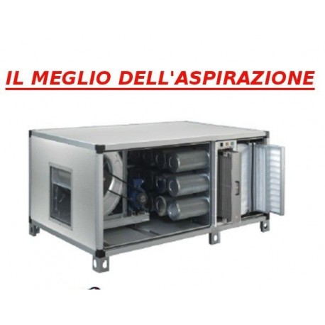 Centralina di deodorizzazione e filtrazione al carbone attivo trifase con filtro elettrostatico cassonato