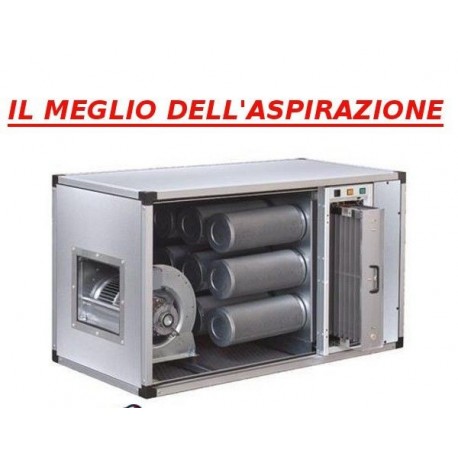 Centralina di deodorizzazione e filtrazione al carbone attivo monofase con filtro elettrostatico cassonato