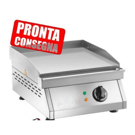 Fry Top elettrico in acciaio inox piastra liscia 400x500x200h mm