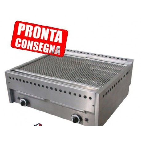 Griglia a pietra lavica in acciaio inox 780x680x320h mm