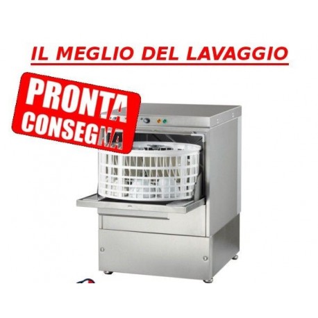 Lavabicchieri lavatazze professionale in acciaio inox cestello ø36 cm H utile bicchiere 180 mm
