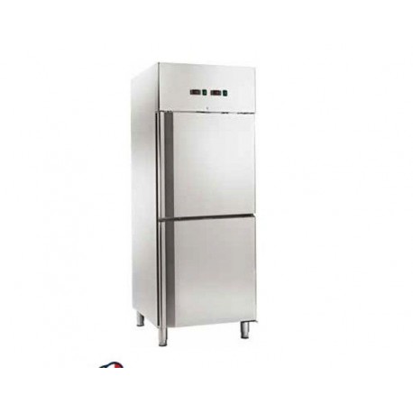 Armadio refrigerato ventilato GN2/1 acciaio inox doppia temperatura