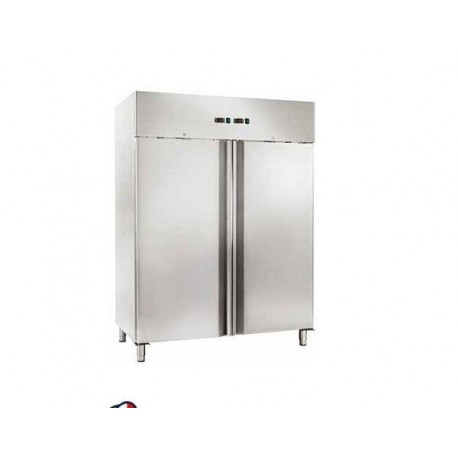 Armadio refrigerato ventilato GN2/1 acciaio inox doppia porta doppia temperatura