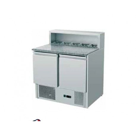 Saladette refrigerata statica pizzeria GN1/1 2 sportelli +2/+8