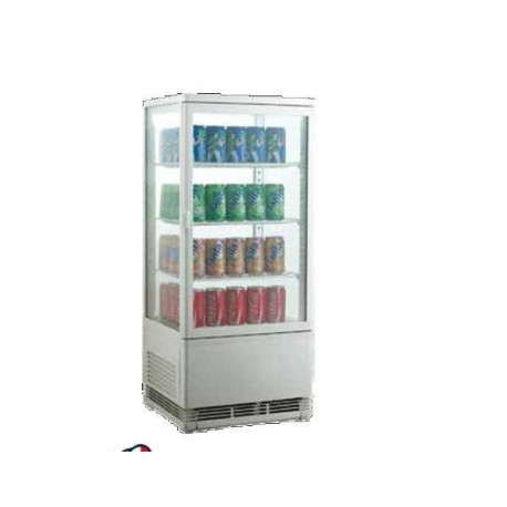 Espositore frigo refrigerato panoramico per bibite vetro su 4 lati 0/+12