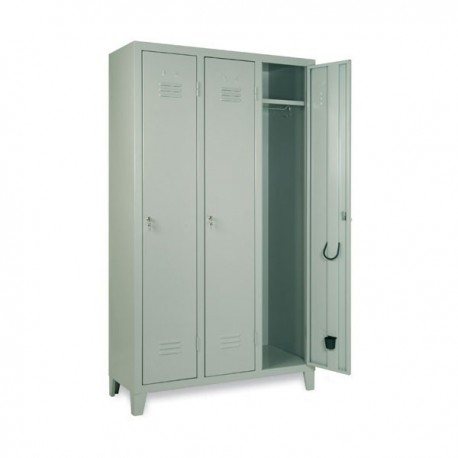 Armadietto spogliatoio in metallo 3 posti cm. 103x35x180H.