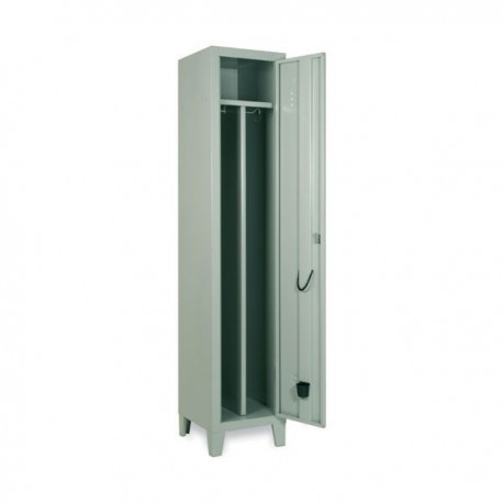 Armadietto spogliatoio in metallo 1 posto con divisorio asportabile cm. 37x35x180H.