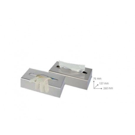 Portafazzoletti e/o portaguanti in acciaio inox